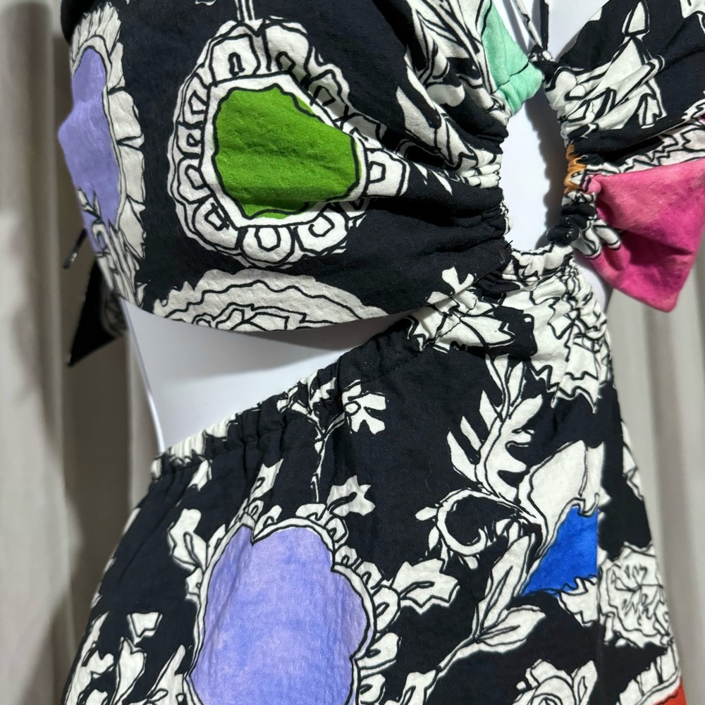 Mara Hoffman Laila Paisley Cut Out Organic Cotton Maxi Dress Size L - Picture 7 of 16